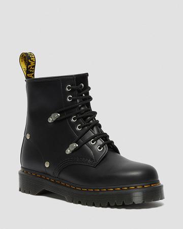 Botas con Cordones Dr Martens 1460 Bex Stud Cuero Hombre Negros | MX 304XYU